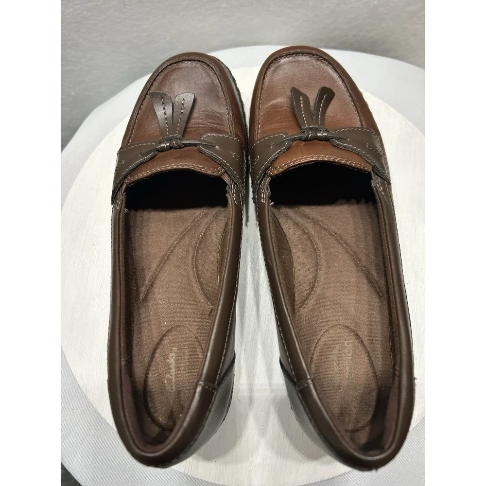 Clarks Ashland Bubble Loafer Womens Size 8 Brown Multi EUC